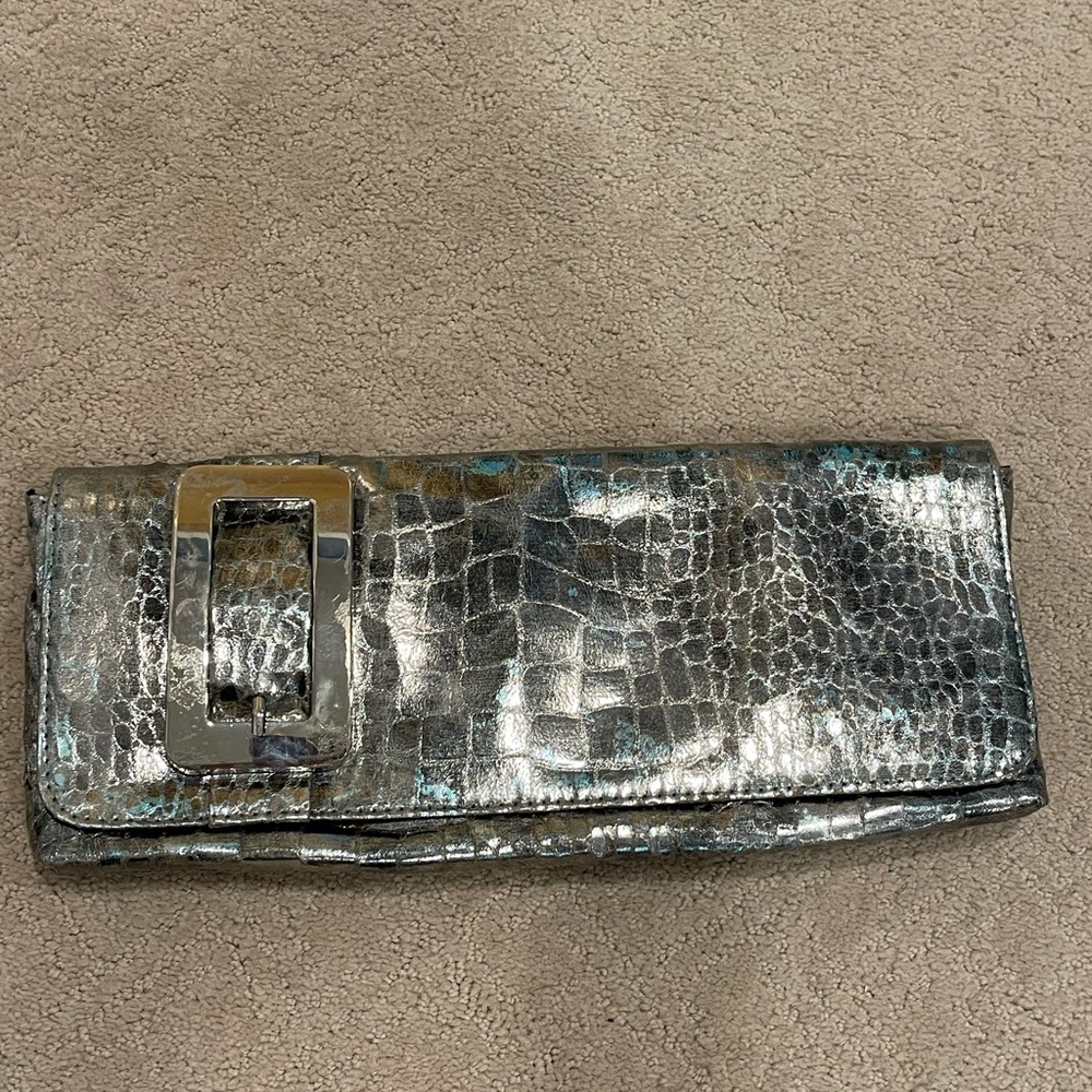 Silver clutch with chain